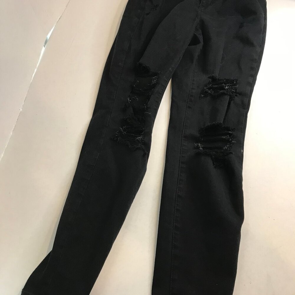 AMERICAN EAGLE WOMENS DISTRESSED CURVY HI RISE JEGGINGS JEANS SIZE 10
